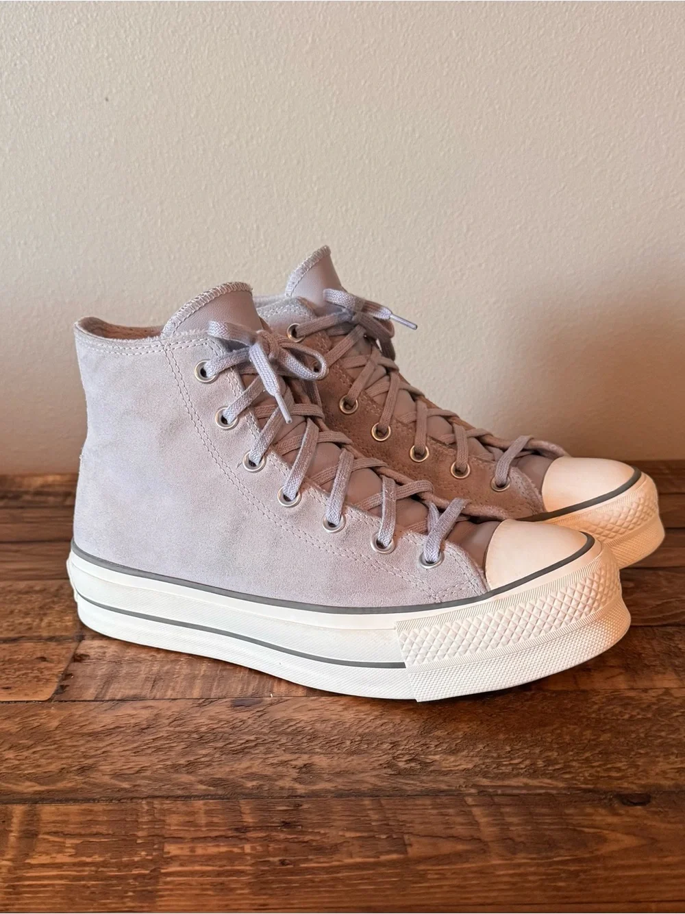Women’s Converse Chuck Taylor All-Star High-Top Sneakers in Gravel/Iron Gray - Picture 2 of 14